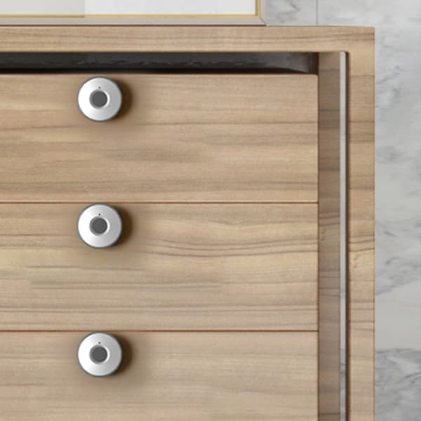 Smart drawer lock with fingerprint, SILVER