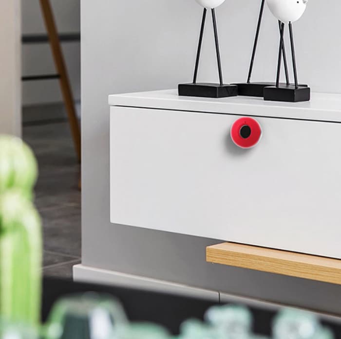Smart drawer lock with fingerprint, RED
