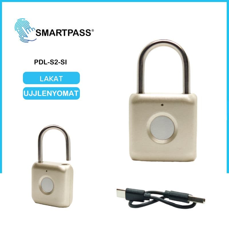MINI fingerprint padlock, silver