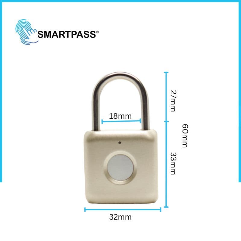 MINI fingerprint padlock, silver 2