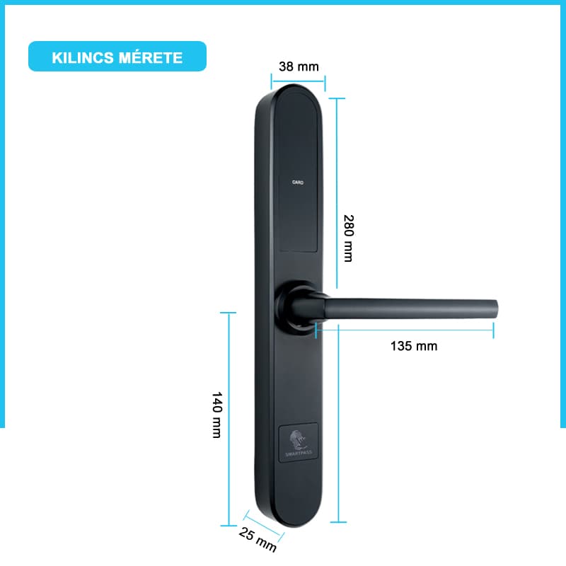 GENEVA BLACK smart lock, RFID card opening 4