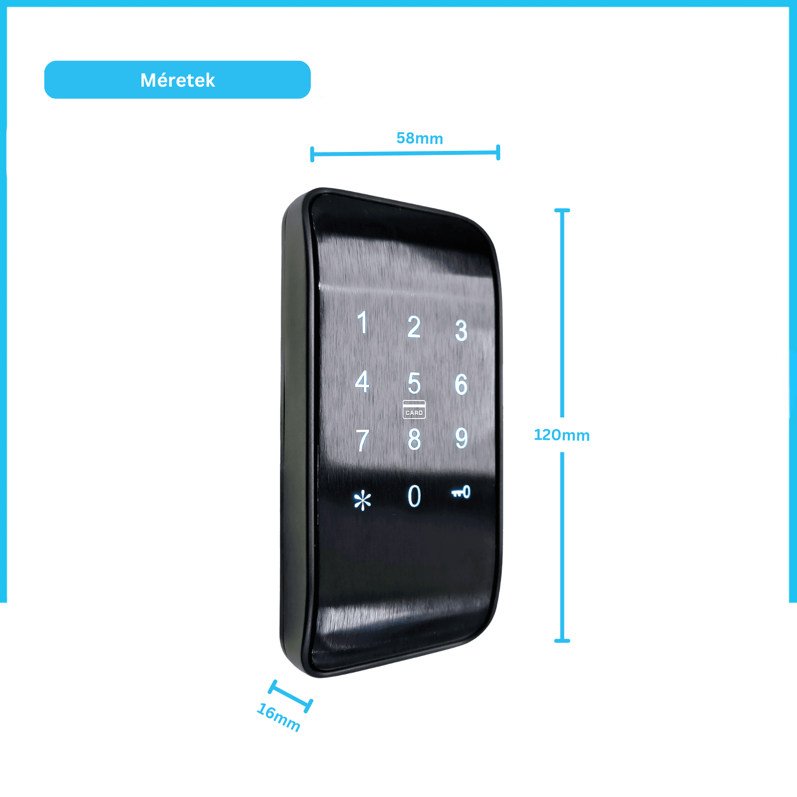 M12 furniture lock, black, TTLock, PIN code, card 2