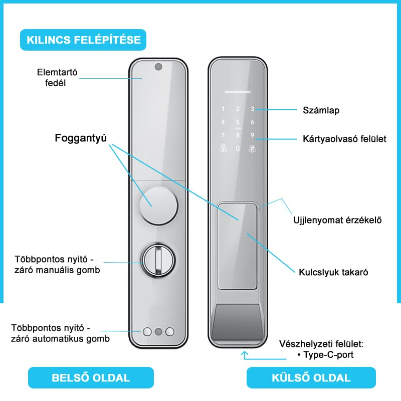 Porto Silver smart lock 2