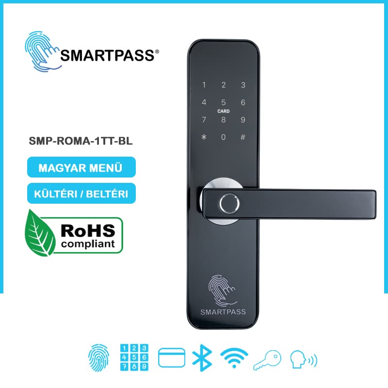 Róma Black Smart Kilincs