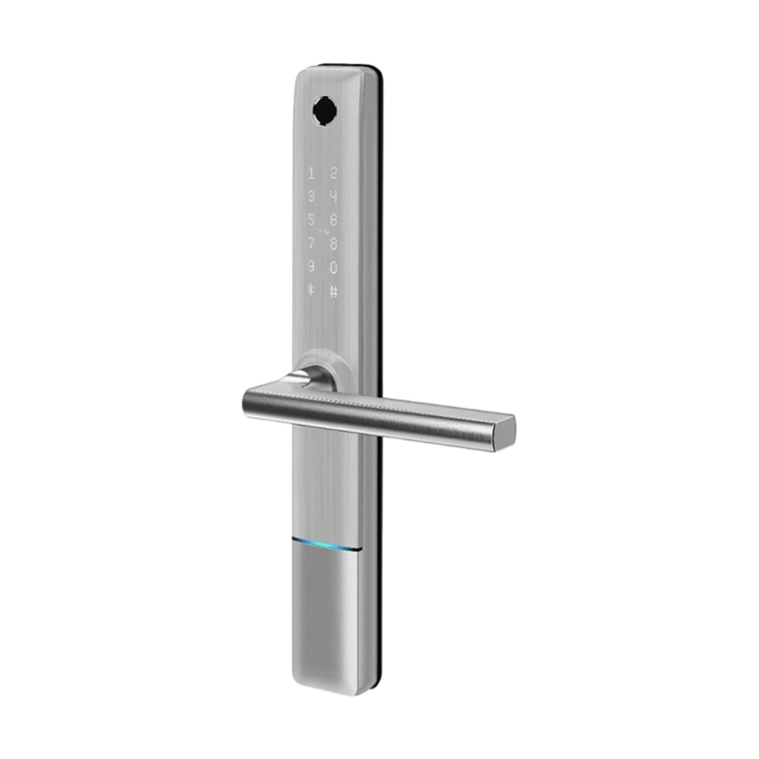 BUDAPEST SILVER smart lock with fingerprint, Bluetooth, WiFi, PIN code, RFID card, key