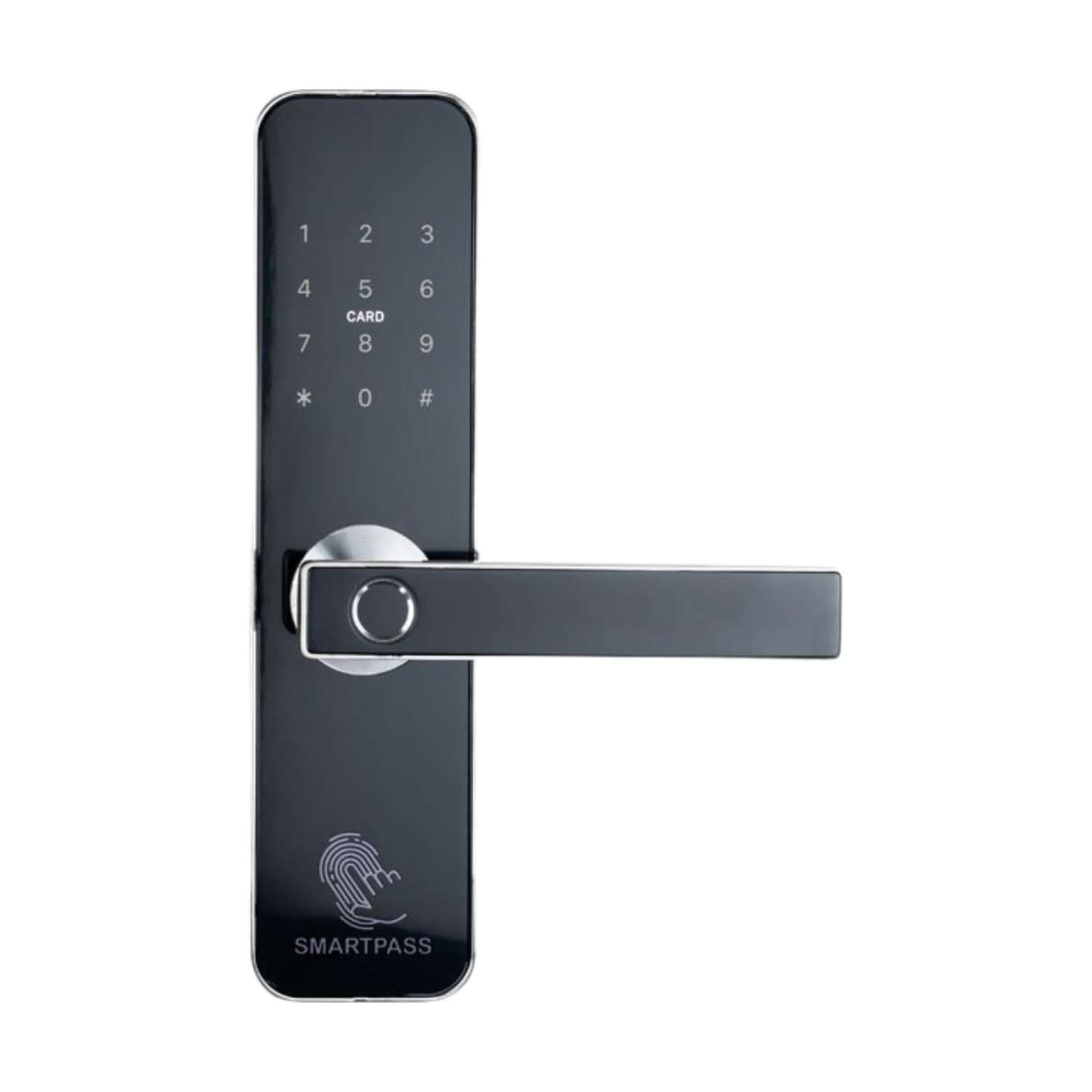ROMA SILVER smart lock with fingerprint, Bluetooth, WiFi, PIN code, RFID card, key