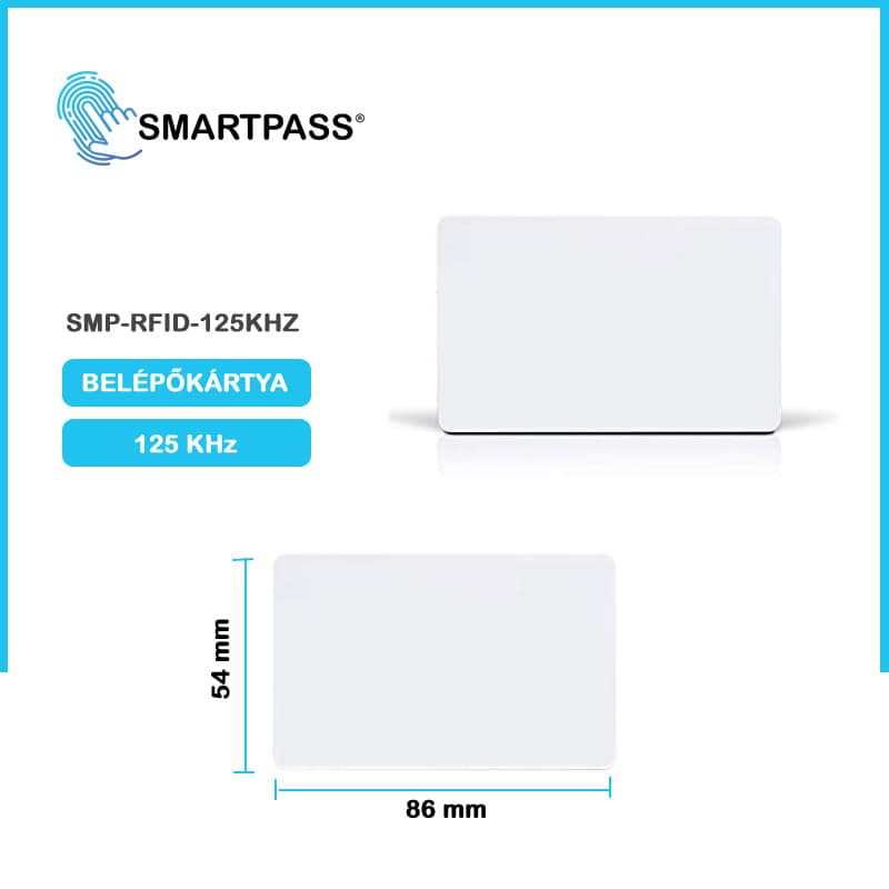 RFID card, 125 kHz, white, customisable