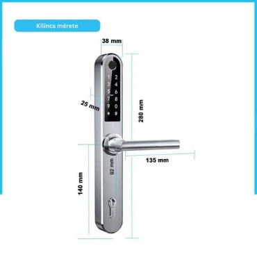MONACO C92 Silver Okos Kilincs, Ezüst