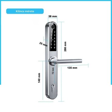 MONACO C72 Silver Okos Kilincs, Ezüst