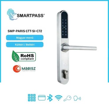 PARIS C72 Silver Okos Kilincs, Ezüst