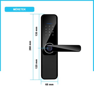 Malaga Glass Black Okos Kilincs, Fekete, Üvegborítás