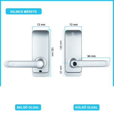 Milano Silver Okos Kilincs